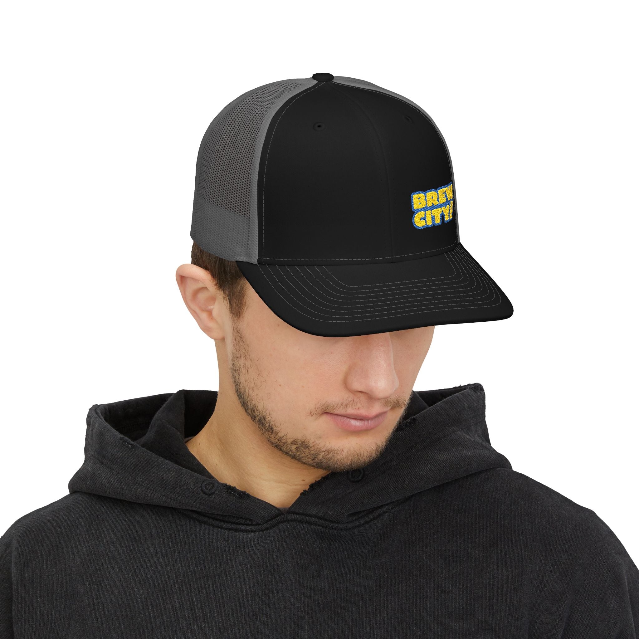 Brew City Snapback Trucker Cap - Stylish, Comfortable Hat for Outdoor Adventures, Casual Wear, Gifts, Festivals, Sports