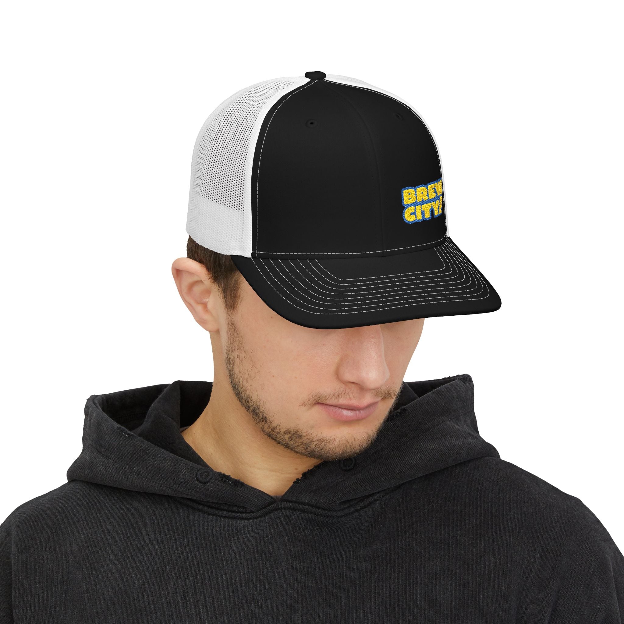 Brew City Snapback Trucker Cap - Stylish, Comfortable Hat for Outdoor Adventures, Casual Wear, Gifts, Festivals, Sports