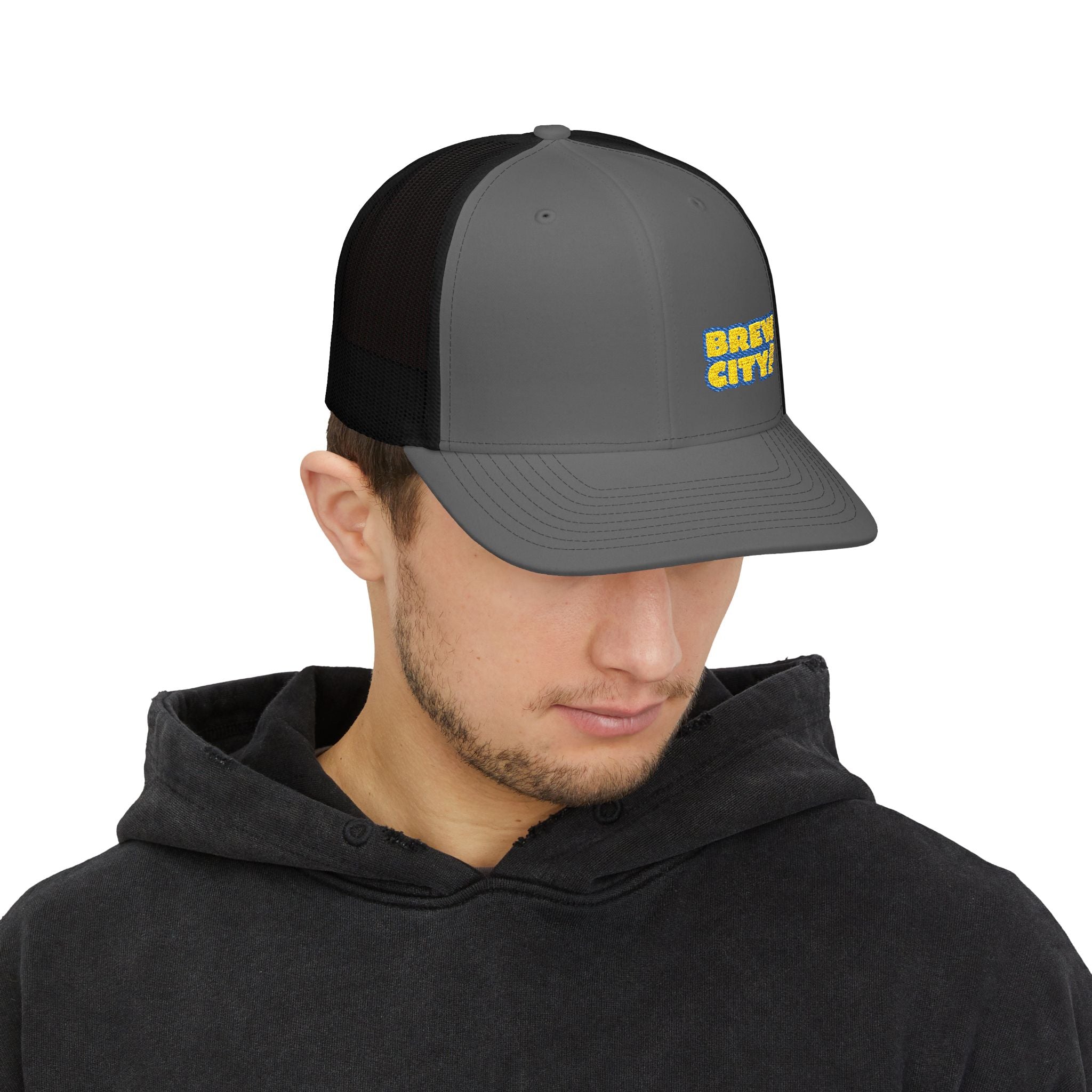 Brew City Snapback Trucker Cap - Stylish, Comfortable Hat for Outdoor Adventures, Casual Wear, Gifts, Festivals, Sports