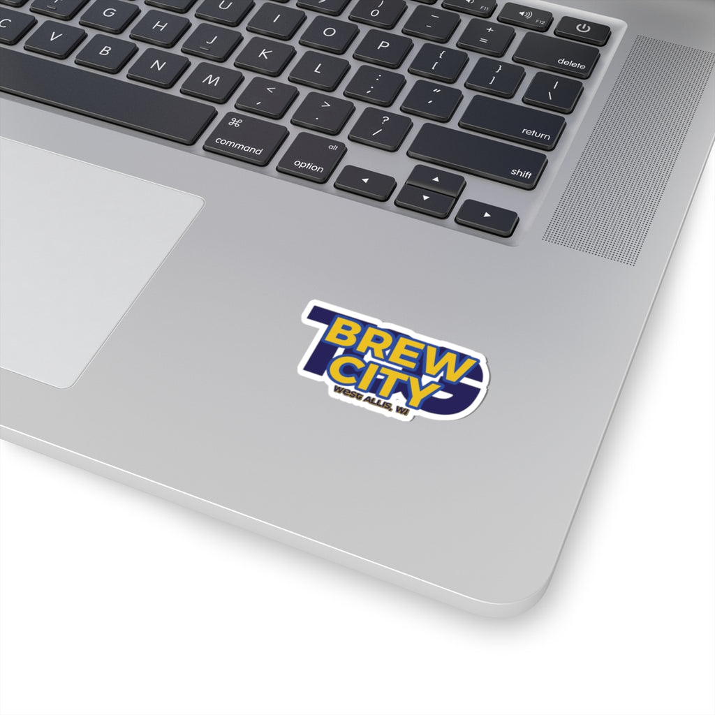 Brew City Kiss-Cut Stickers - Fun, Durable Stickers for Personalizing Laptops & Water Bottles